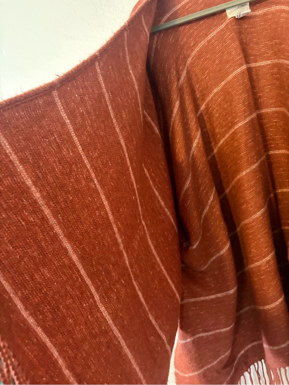 Universal Thread Rust Open-Front Fringe Poncho - Picture 12 of 16
